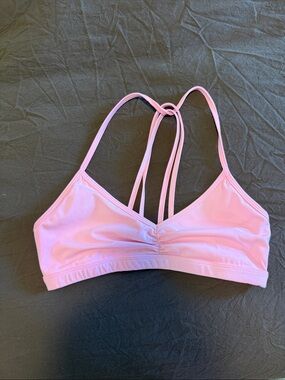 Amazon Pink Strappy Light Support Sports Bra
